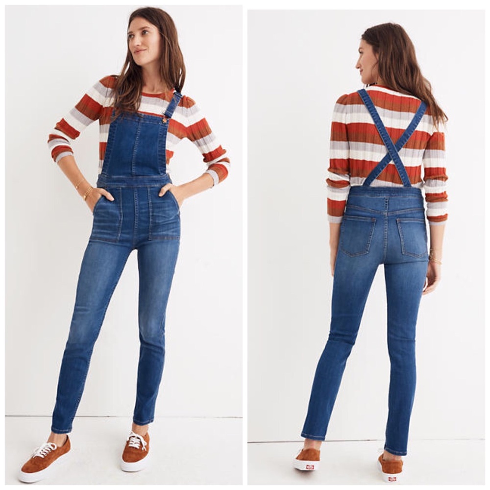 Madewell Skinny Jean Overalls Santiago Wash L